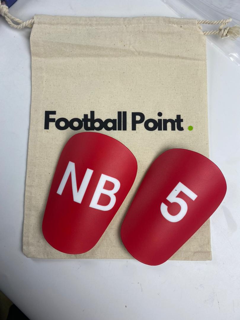 Custom shin guards with initials and number